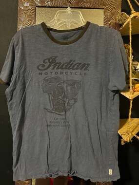 Indian Motorcycle T-Shirt with V-Twin Engine Graphic